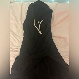 SO the lounge life black zip up hoodie